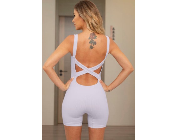 Crisscross Wide Strap Active Romper