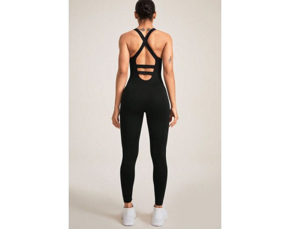 Crisscross Wide Strap Jumpsuit