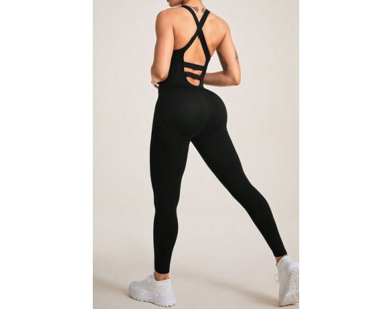 Crisscross Wide Strap Jumpsuit