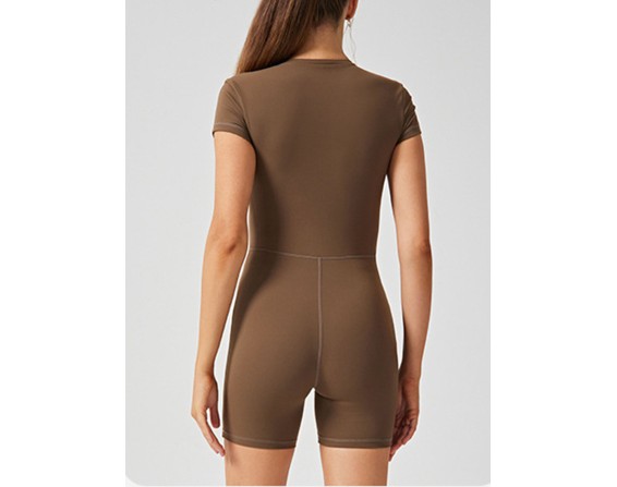 Half Zip Short Sleeve Active Romper