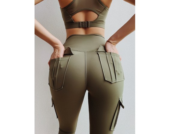 High Waist Active Pants with Pockets