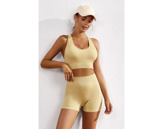 Ribbed Round Neck Wide Strap Active Top