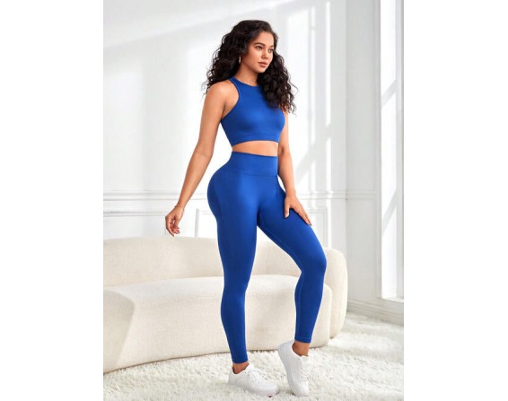 Round Neck Tank and Leggings Set