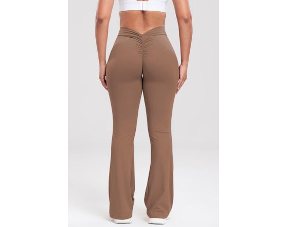 Ruched High Waist Bootcut Active Pants