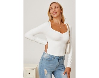 Ruched Long Sleeve T-Shirt