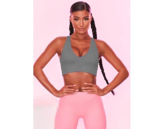 Scoop Neck Wide Strap Active Bra