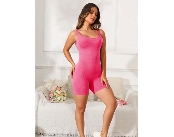 Scoop Neck Wide Strap Active Romper