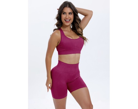 Scoop Neck Wide Strap Top and Shorts Active-Set