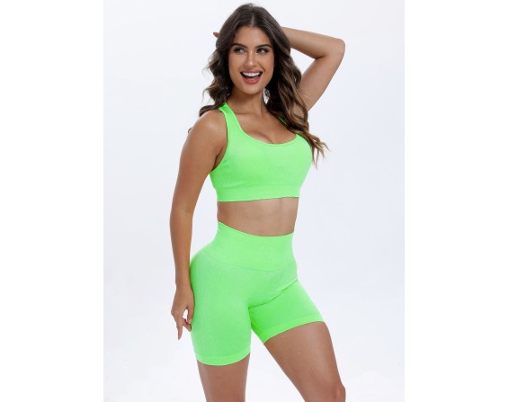 Scoop Neck Wide Strap Top and Shorts Active-Set