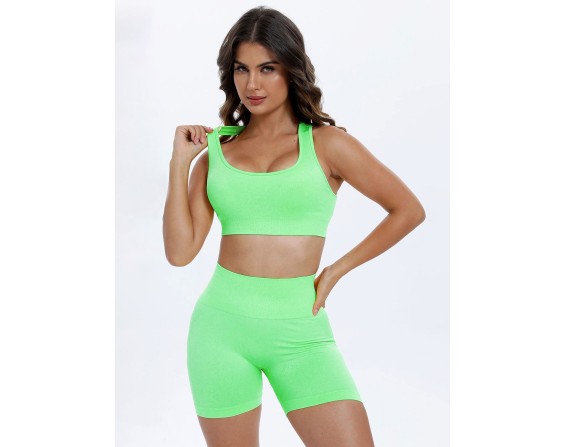 Scoop Neck Wide Strap Top and Shorts Active-Set