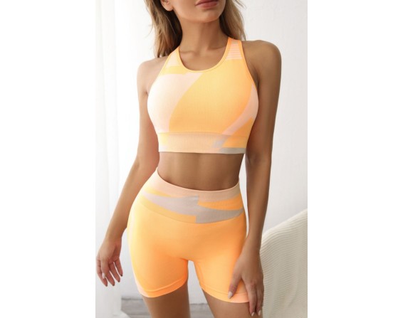 Sleeveless Sports Bra and Shorts Set