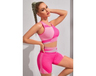 Sleeveless Sports Bra and Shorts Set