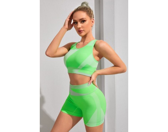 Sleeveless Sports Bra and Shorts Set