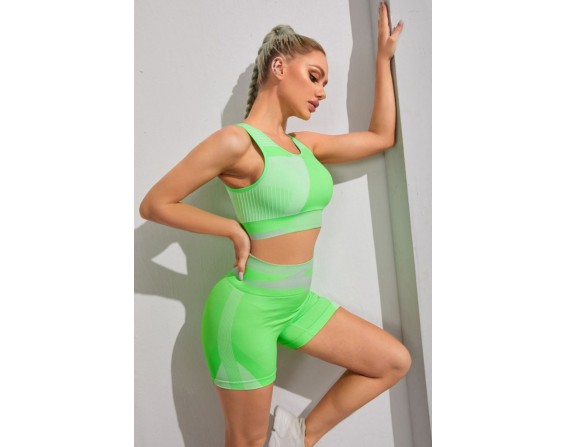 Sleeveless Sports Bra and Shorts Set