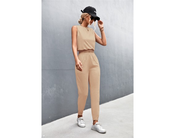 Sleeveless Top and Joggers Set