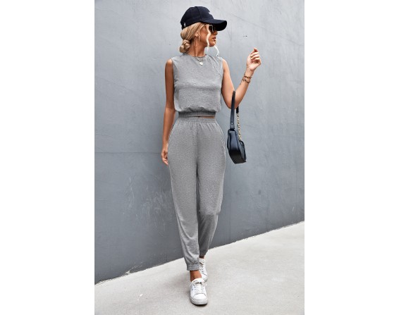 Sleeveless Top and Joggers Set