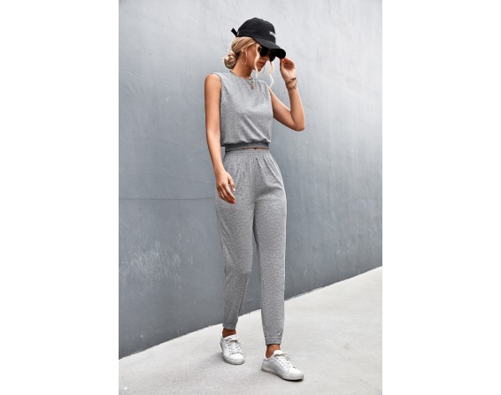 Sleeveless Top and Joggers Set