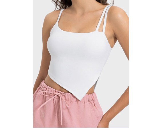 Slit Asymmetrical Neck Active Cami