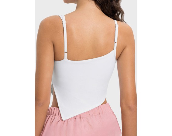 Slit Asymmetrical Neck Active Cami