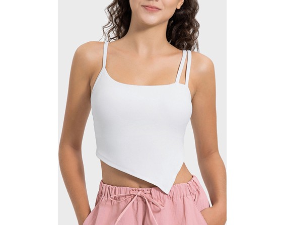 Slit Asymmetrical Neck Active Cami