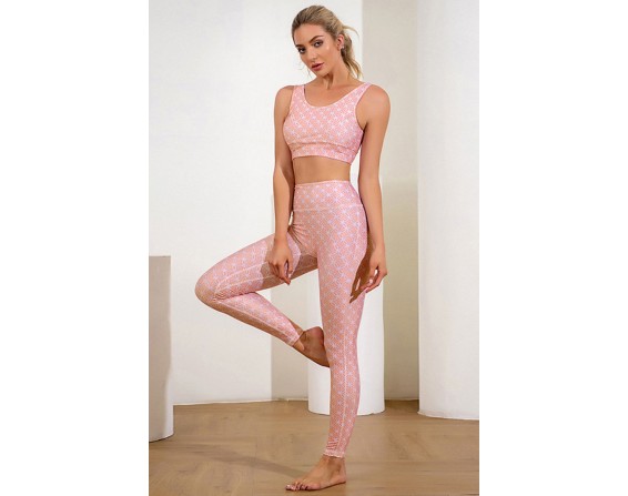 Sports Bra and High-Waisted Leggings Set