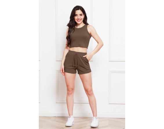 Tank and Drawstring Shorts Set