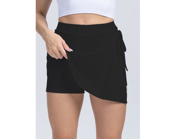 Tied High Waist Active Shorts