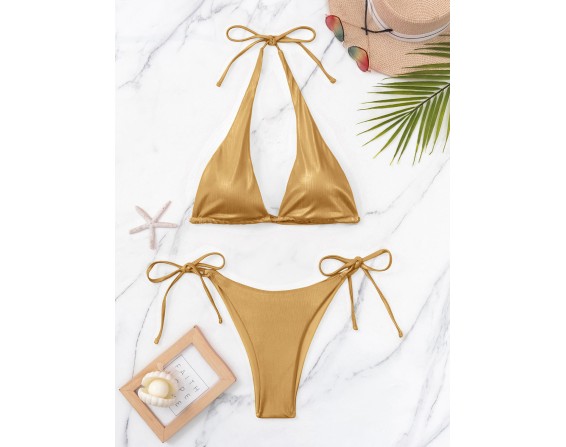 Tied Removable padding Two-Piece Bikini