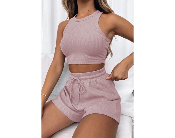 Top and Drawstring Shorts Set