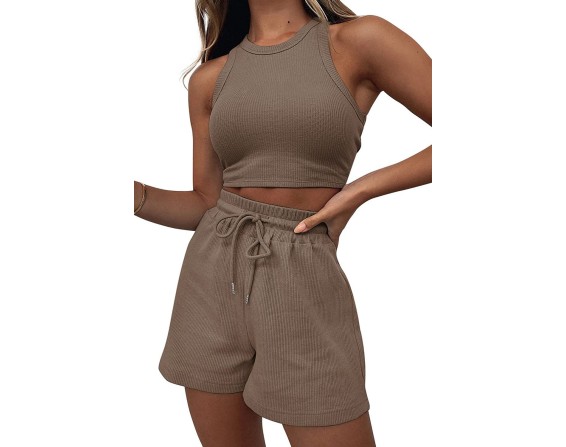 Top and Drawstring Shorts Set