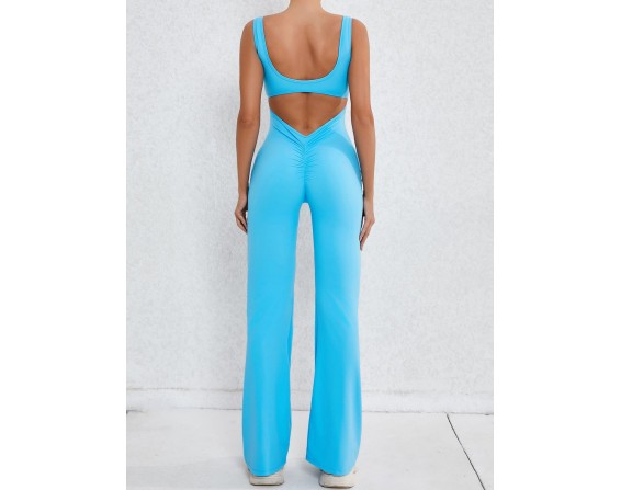 Wide Strap Scoop Neck Jumpsuit