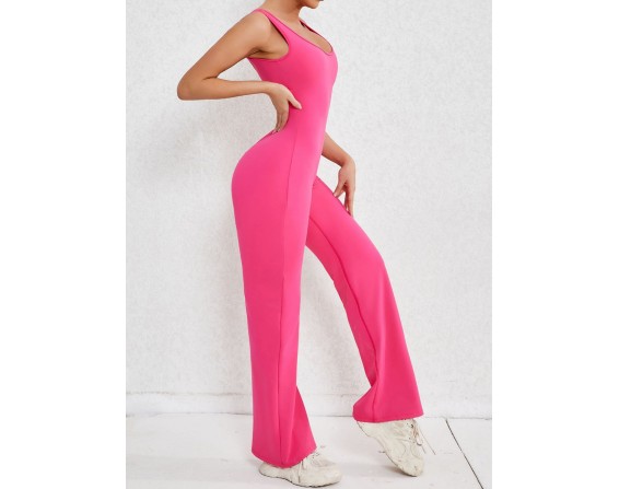 Wide Strap Scoop Neck Jumpsuit