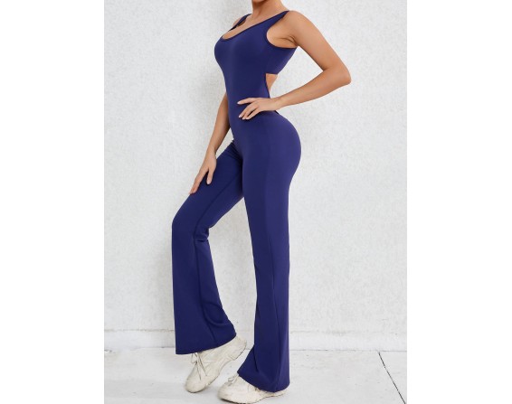 Wide Strap Scoop Neck Jumpsuit