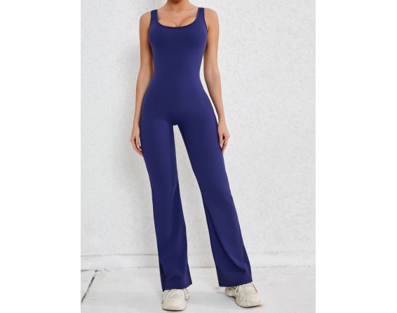 Wide Strap Scoop Neck Jumpsuit