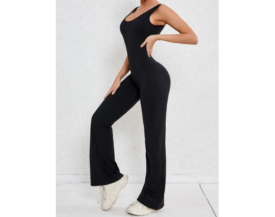 Wide Strap Scoop Neck Jumpsuit