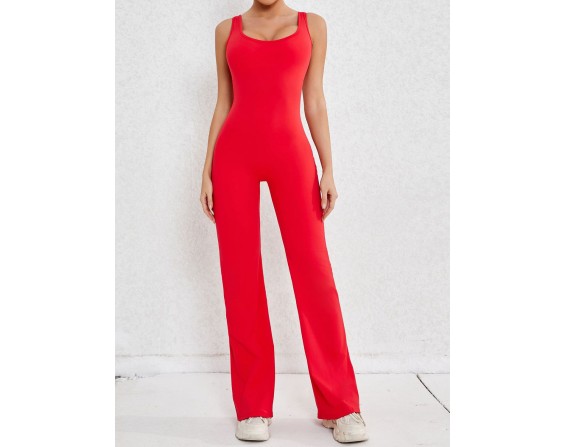 Wide Strap Scoop Neck Jumpsuit