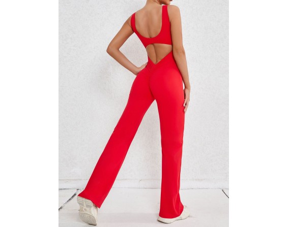 Wide Strap Scoop Neck Jumpsuit