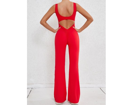 Wide Strap Scoop Neck Jumpsuit