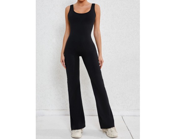 Wide Strap Scoop Neck Jumpsuit