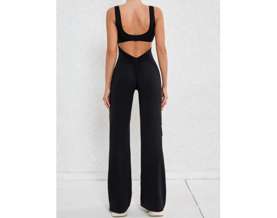 Wide Strap Scoop Neck Jumpsuit