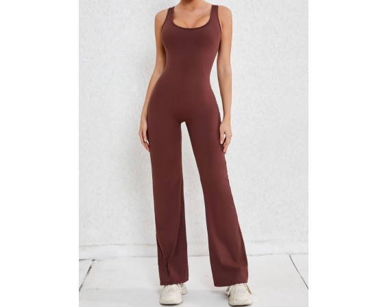 Wide Strap Scoop Neck Jumpsuit