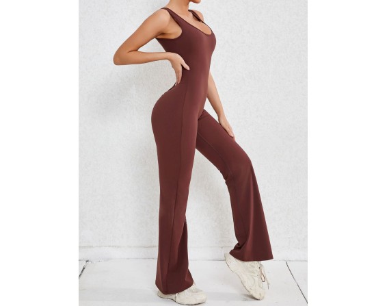 Wide Strap Scoop Neck Jumpsuit