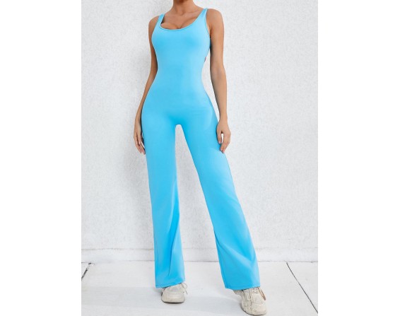 Wide Strap Scoop Neck Jumpsuit