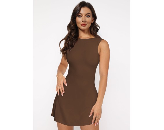 Backless Wide Strap Mini Dress