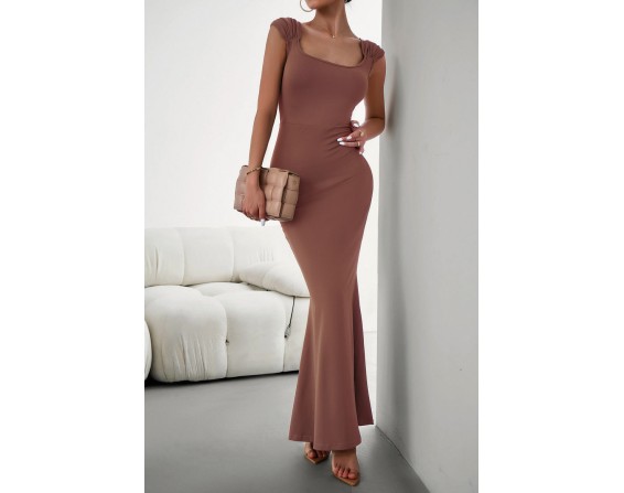 Cap Sleeve Scoop Neck Maxi Dress