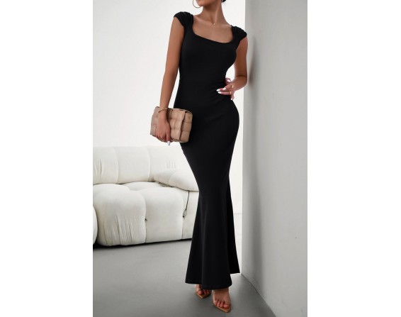 Cap Sleeve Scoop Neck Maxi Dress