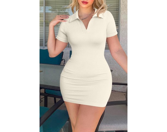 Casual Short Sleeve Mini Dress