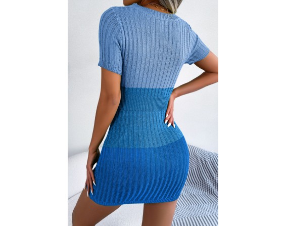 Cutout Short Sleeve Sweater Dress