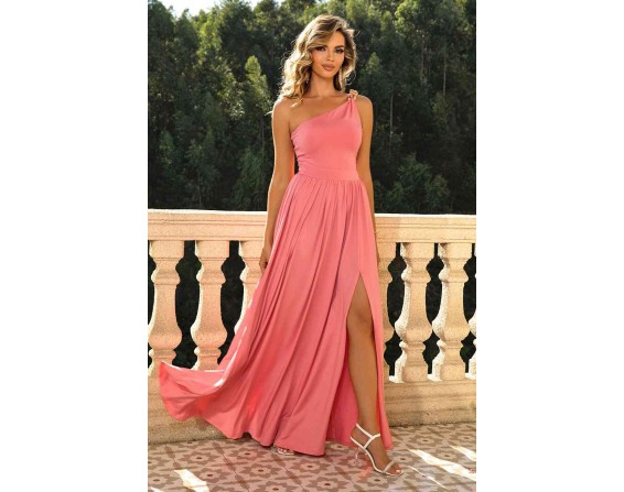 One-Shoulder Split Maxi Dress