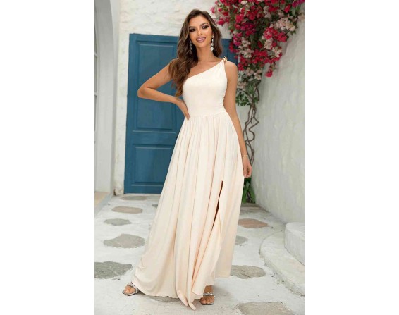 One-Shoulder Split Maxi Dress